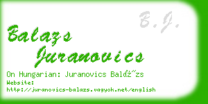 balazs juranovics business card